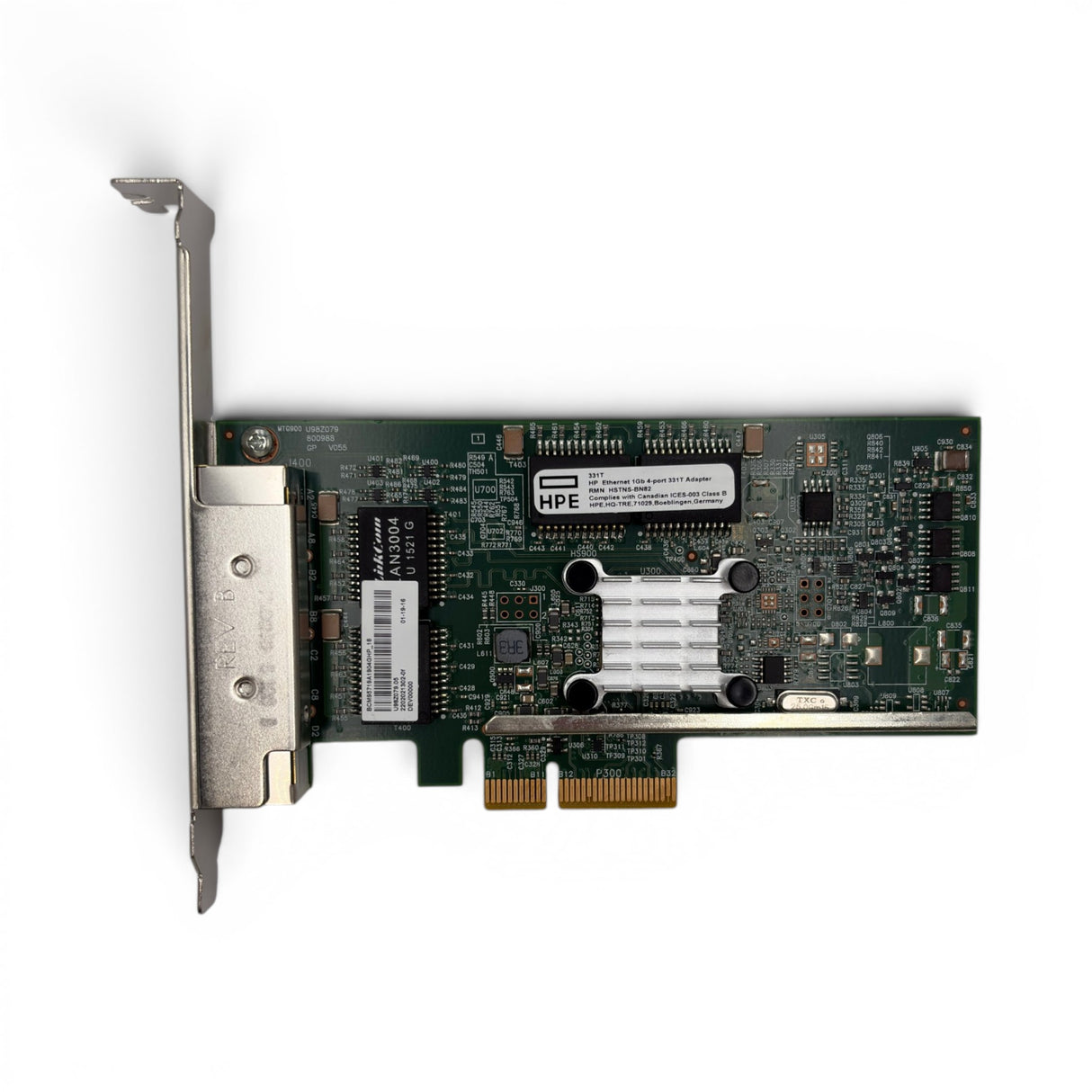 HP 4x 1Gb RJ45 331T NIC Full Profile P/N: 647592-001