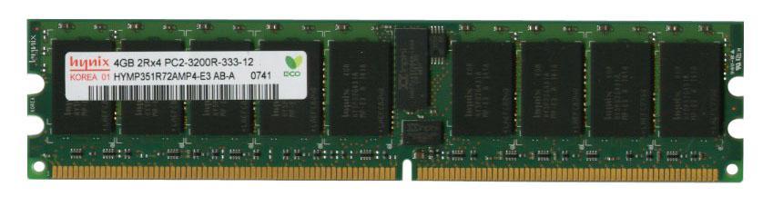 4GB 2Rx4 PC2-3200R ECC DDR2-400 Hynix P/N: HYMP351R72AMP4-E3