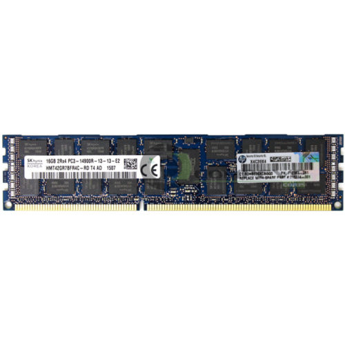 16GB 2RX4 PC3-12800R DDR3-1600 ECC, Hynix HP, HMT42GR7BFR4C-PB, 672612-081