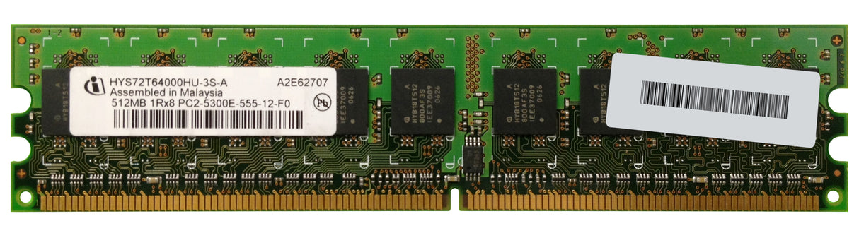 Memory Infineon 512MB 1Rx8 PC2-5300E DDR2-667 ECC HYS72T64000HU-3S