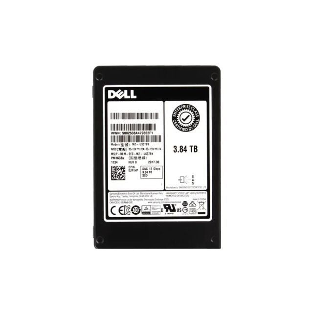 3,84 TB SAS 2,5 Zoll 12G RI SSD Dell Teile-Nr.: 0JR1HP