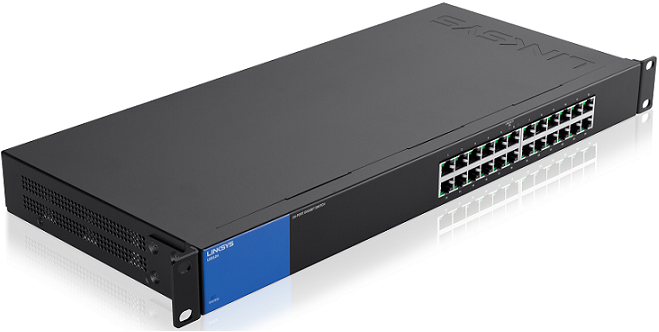 Linksys LGS124 – Unmanaged 24 Port Gigabit Switch Teilenummer: LGS124