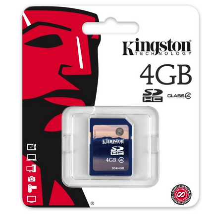 Kingston 4 GB Class4 SDHC-Karte, Teilenummer: SD4/4GB