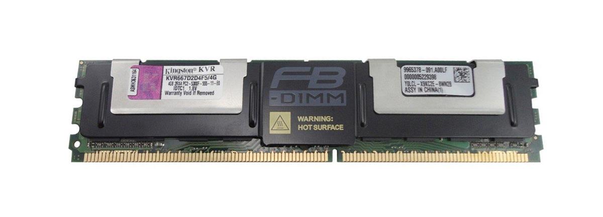Memory Kingston 4GB 2Rx4 PC2-5300F DDR2-667 ECC KVR667D2D4F5/4G
