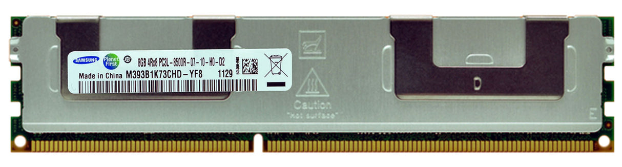 8GB 4Rx8 PC3L-8500R DDR3-1066 ECC Low Voltage, Samsung P/N: M393B1K73CHD-YF8