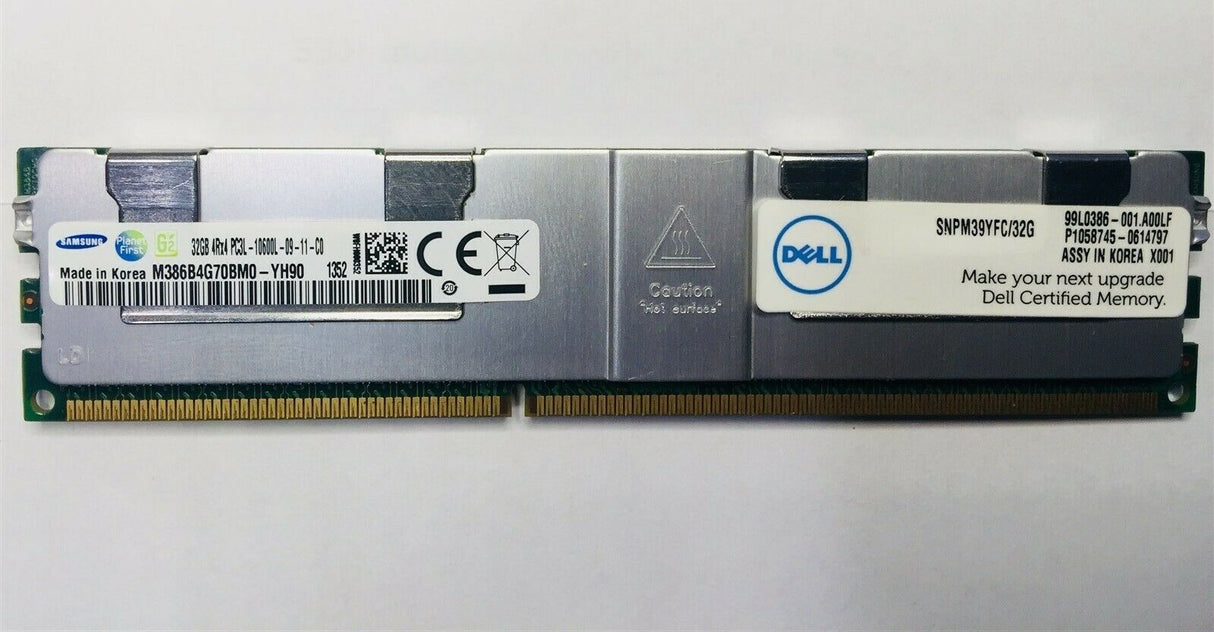 32 GB 4Rx4 PC3L-10600R Niederspannung Samsung M393B4G70DM0-YH9