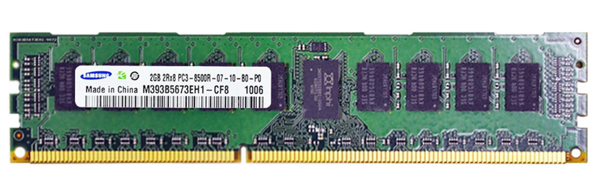 2GB 2Rx8 PC3-8500R DDR3-1066 Registered ECC, Samsung P/N: M393B5673EH1-CF8