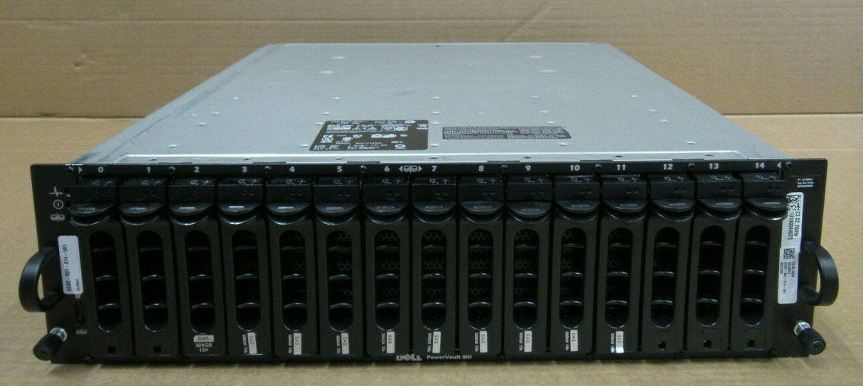 Dell PowerVault MD1000, 2x Power Supply, 2x SAS Controller