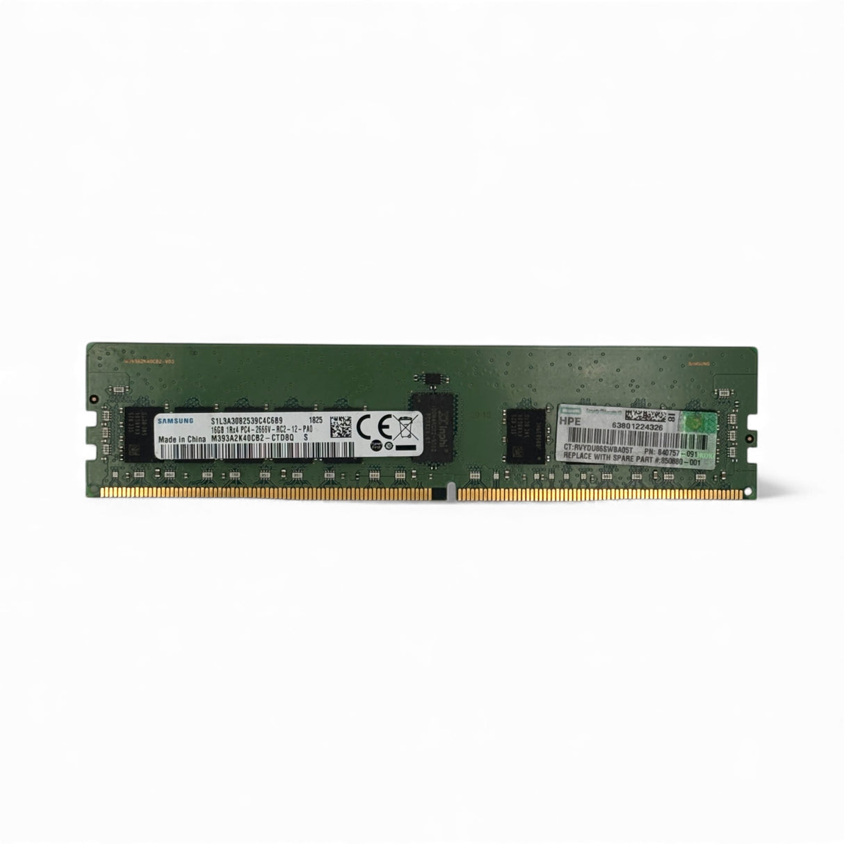 16GB 1Rx4 PC4-2666 Samsung M393A2K40CB2-CTD8Q HPE P/N:840757-091