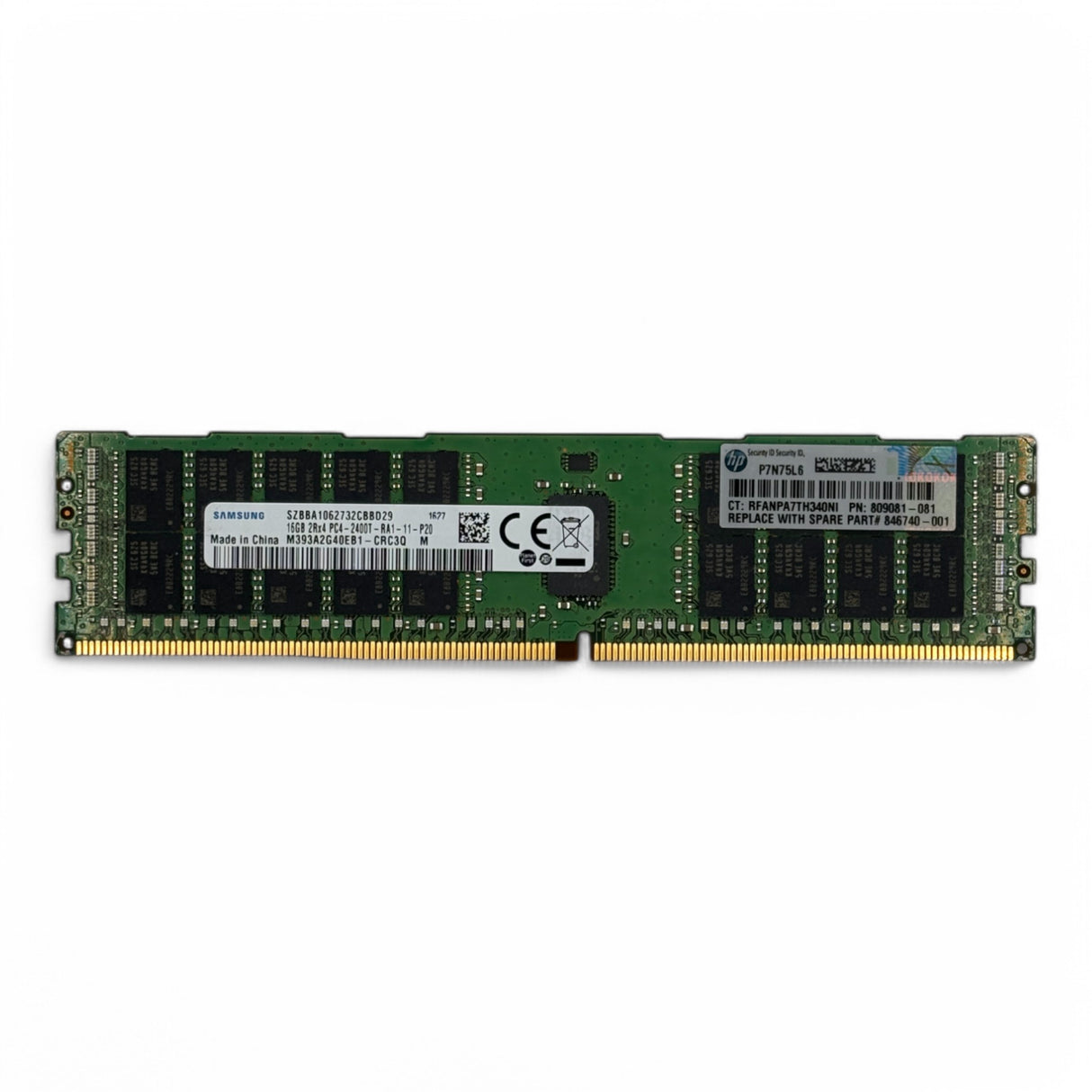 16 GB 2Rx4 PC4-2400T Samsung M393A2G40EB1-CRC3Q HP-Teilenummer: 809081-081