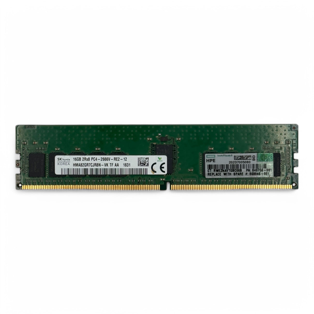 16 GB 2Rx8 PC4-2666V Hynix HMA82GR7CJR8N-VK HP-Teilenummer: 840756-091