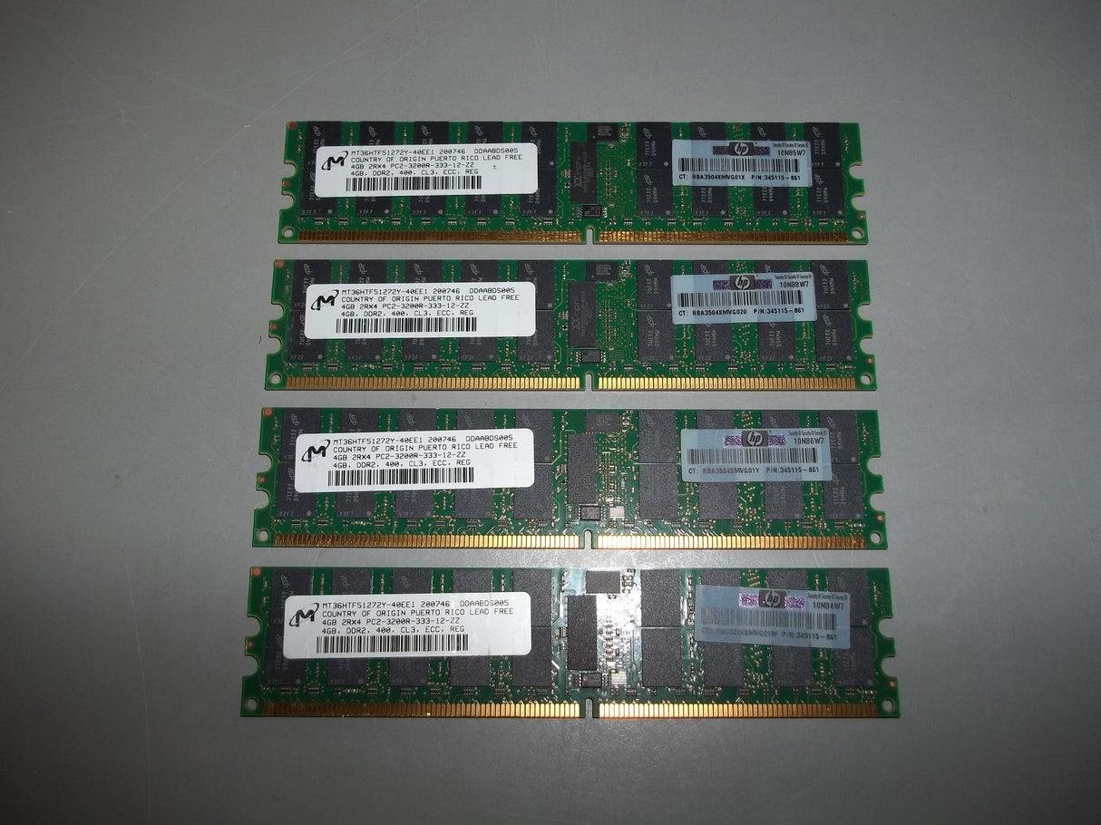 Micron P/N: MT36HTF51272Y-40EE1, HP: 345115-861