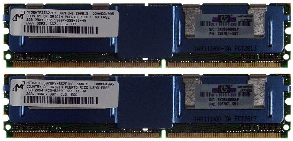 Micron P/N: MT36HTF25672FY-667F1N6, HP P/N: 398707-051