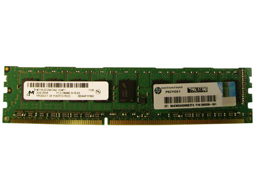 2GB 2Rx8 PC3-10600E DDR3-1333 ECC, Micron [P/N: MT18JSF25672AY-1G4D1, HP P/N: 500209-061