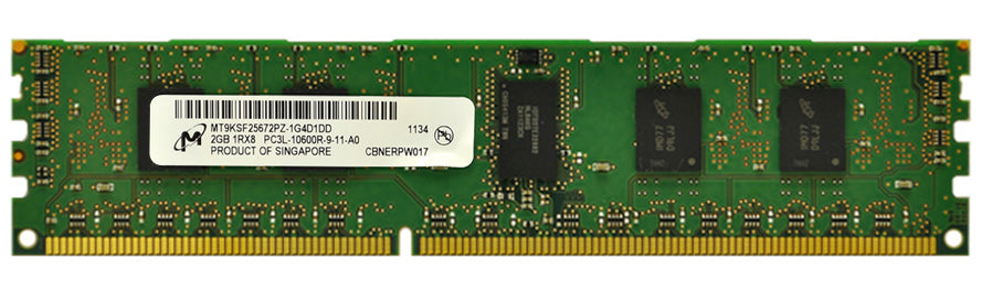 Memory Micron 2GB 1Rx8 PC3L-10600R DDR3-1333 ECC MT9KSF25672PZ-1G4D1DD