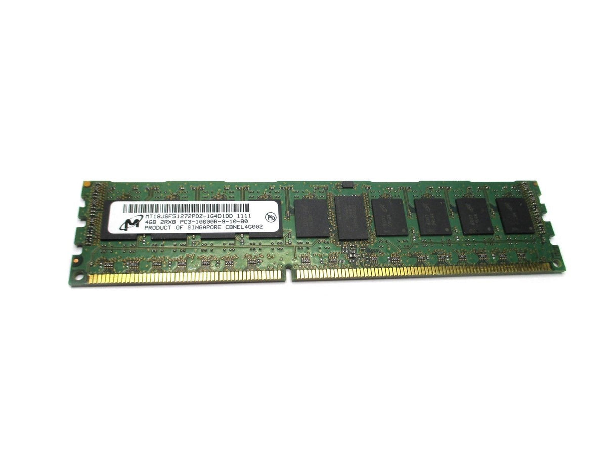 4GB 2Rx8 PC3-10600R DDR3-1333 ECC, Micron P/N: MT18JSF51272PDZ-1G4D1DD