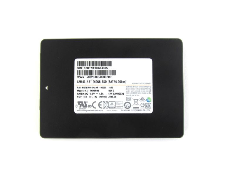 960 GB SSD SATA 2,5" 6G Samsung SM863 MZ-7KM9600 P/N: MZ7KM960HAHP-00005