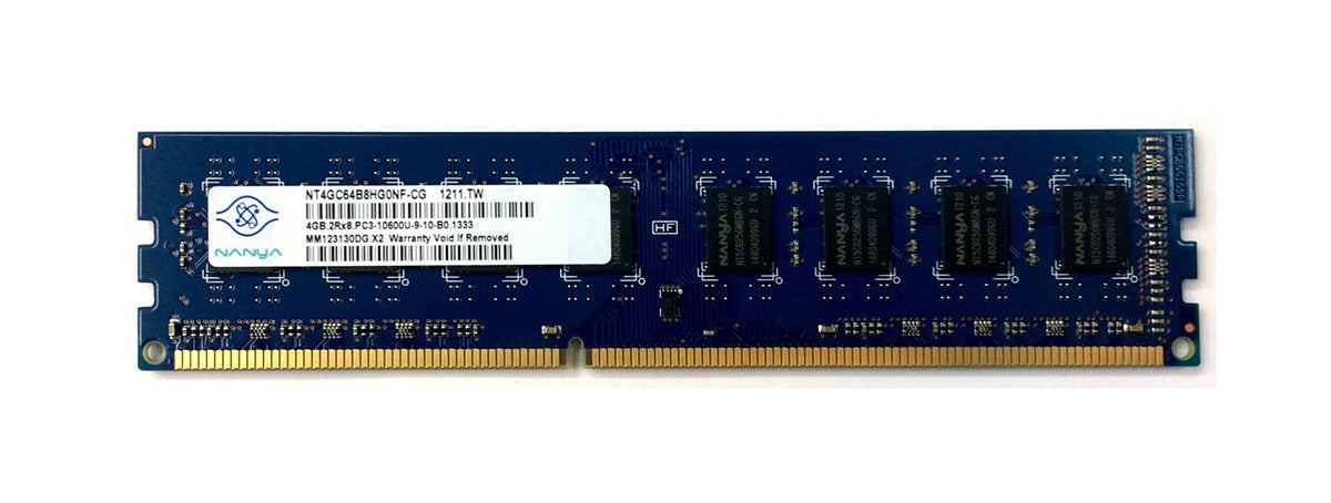 4GB 2Rx8 PC3-10600U DDR3, Nanya P/N: NT4GC64B8HG0NF-CG