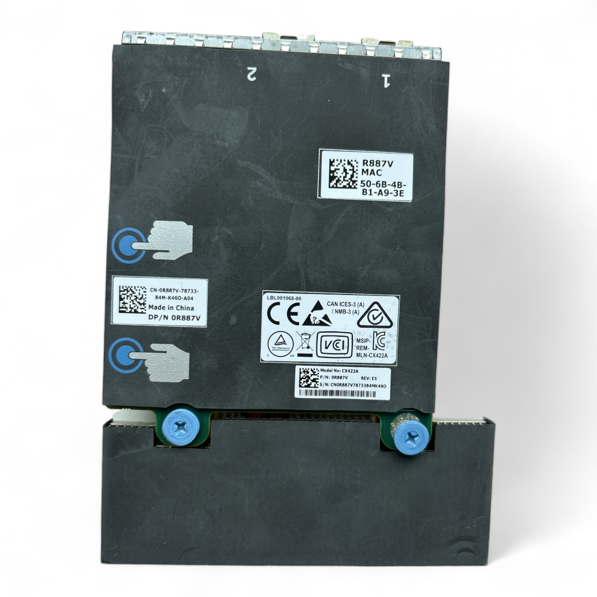 2x 25 GB SFP+ NDC DELL Mellanox ConnectX-4 Teilenr.: R887V, 0R887V