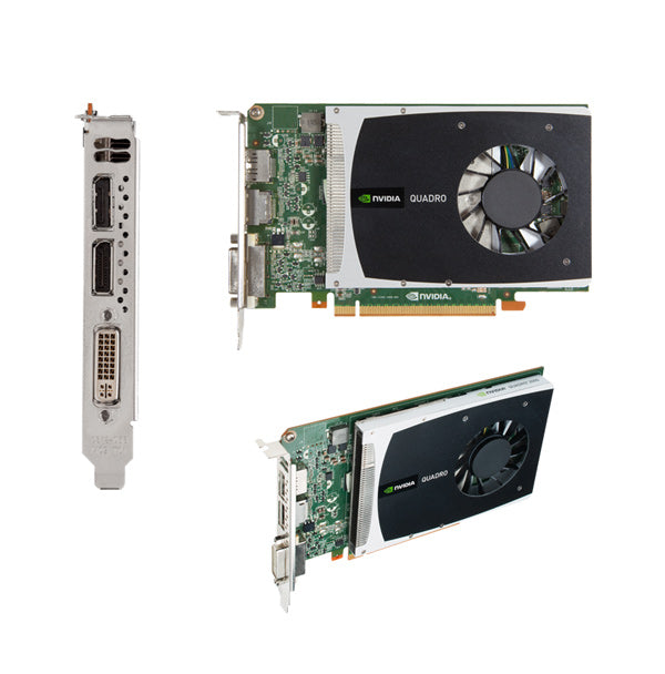 NVIDIA Quadro 2000 PCI-E X16 1 GB GDDR5, 1 x DVI-I, 2 x DisplayPort, HP-Teilenummer 612952-001