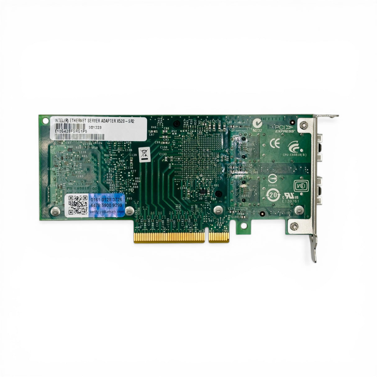 Intel X520-SR2 2x 10Gb/s SFP+ SR Adapter - Low Profile , P/N: E10G42BFSR