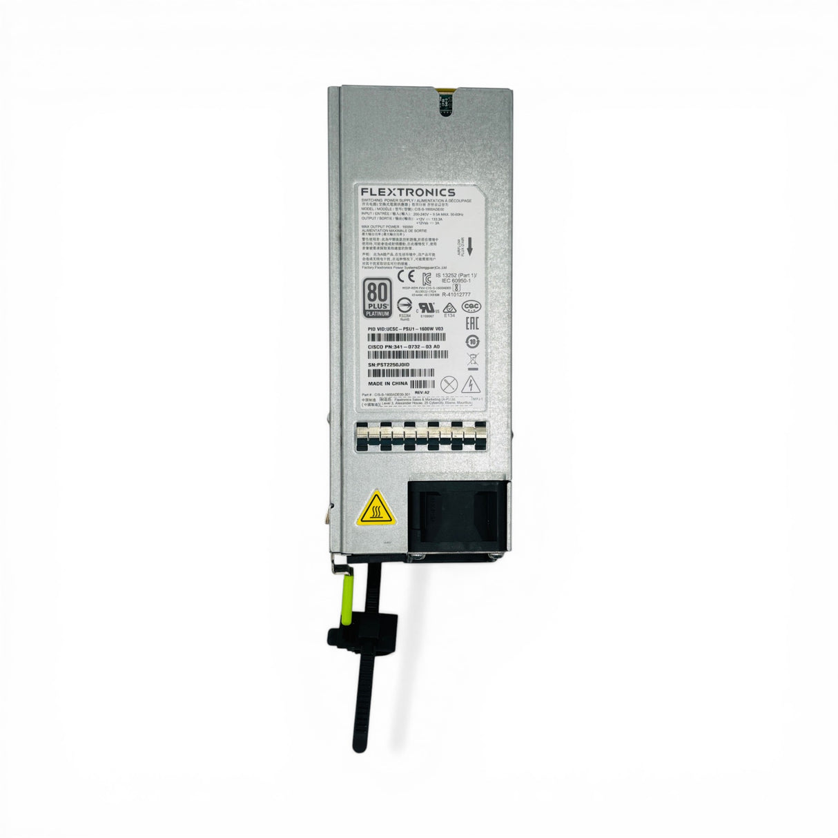 Cisco 1600W Hot-Swap 80 Plus Platinum P/N: UCSC-PSU1-1600W