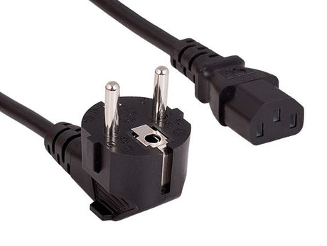 Power cable European plug CEE7/7 to IEC320 C13