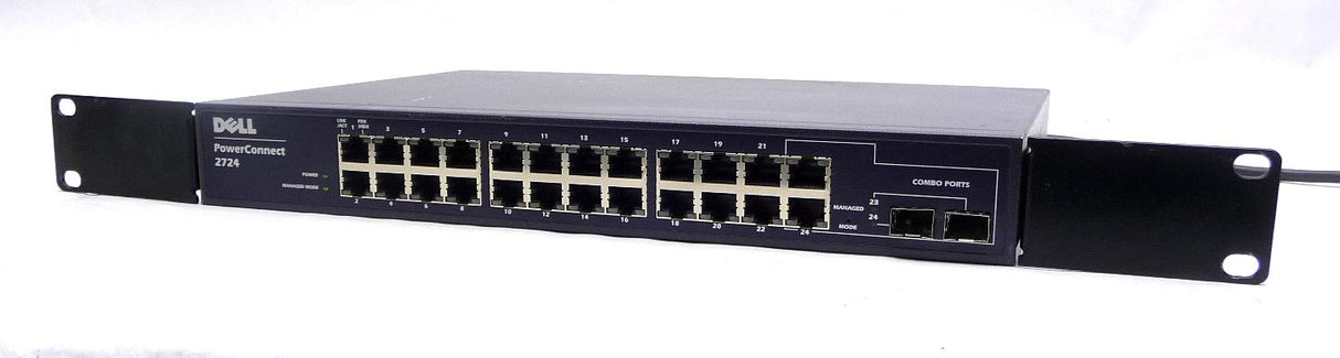 Dell PowerConnect 2724 24-PORT Managed Gigabit Switch P/N: YJ297, 0YJ297