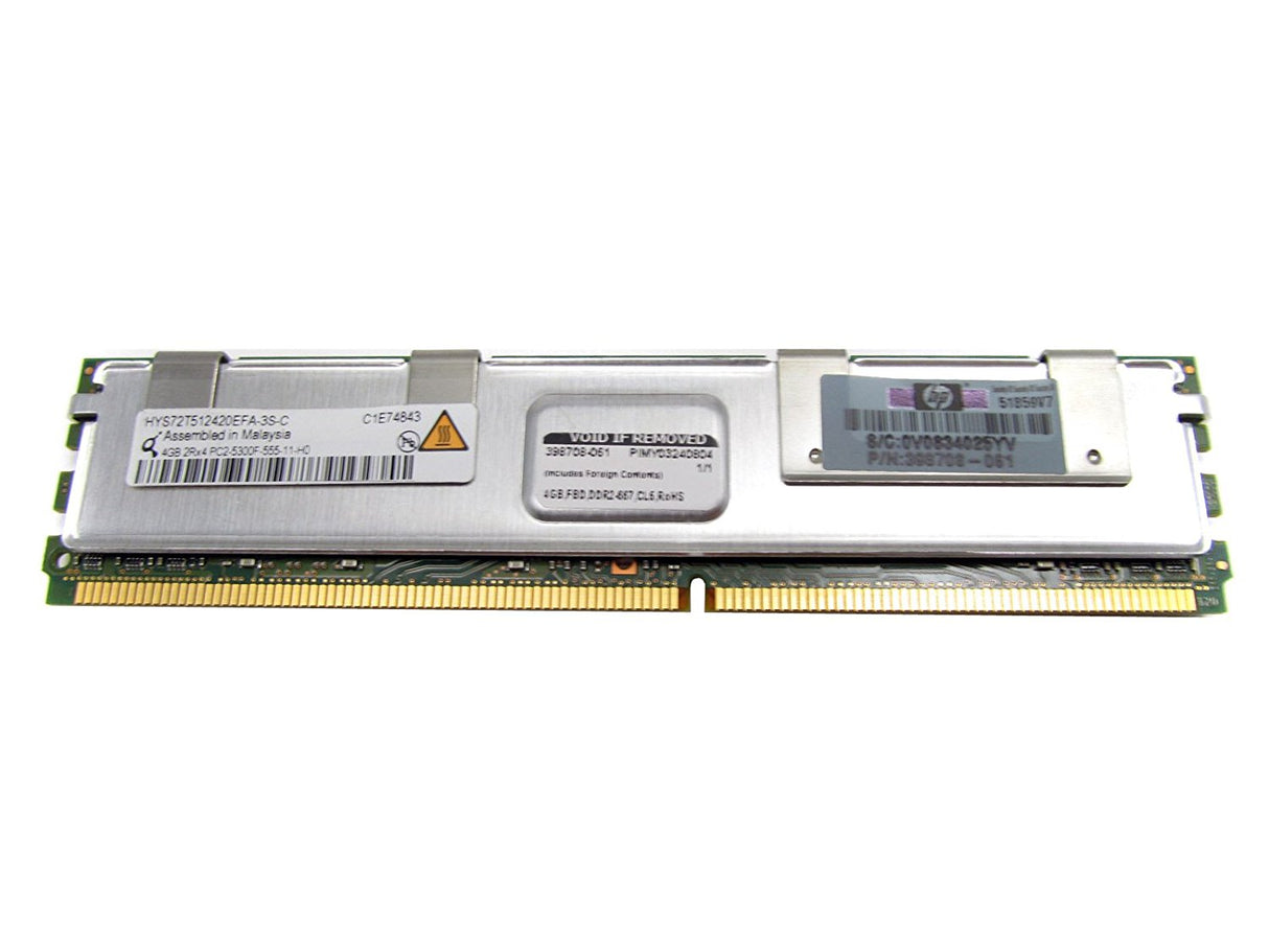 4GB 2RX4 PC2-5300F DDR2-667 ECC, Qimonda, HP