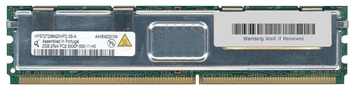 Memory Qimonda 2GB 2Rx4 PC2-5300F DDR2-667 ECC HYS72T256420HFD-3S