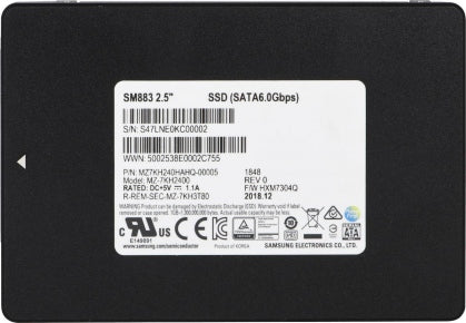 480GB SSD SATA 6Gbps Samsung SM883 P/N: MZ7KH480HAHQ-00005