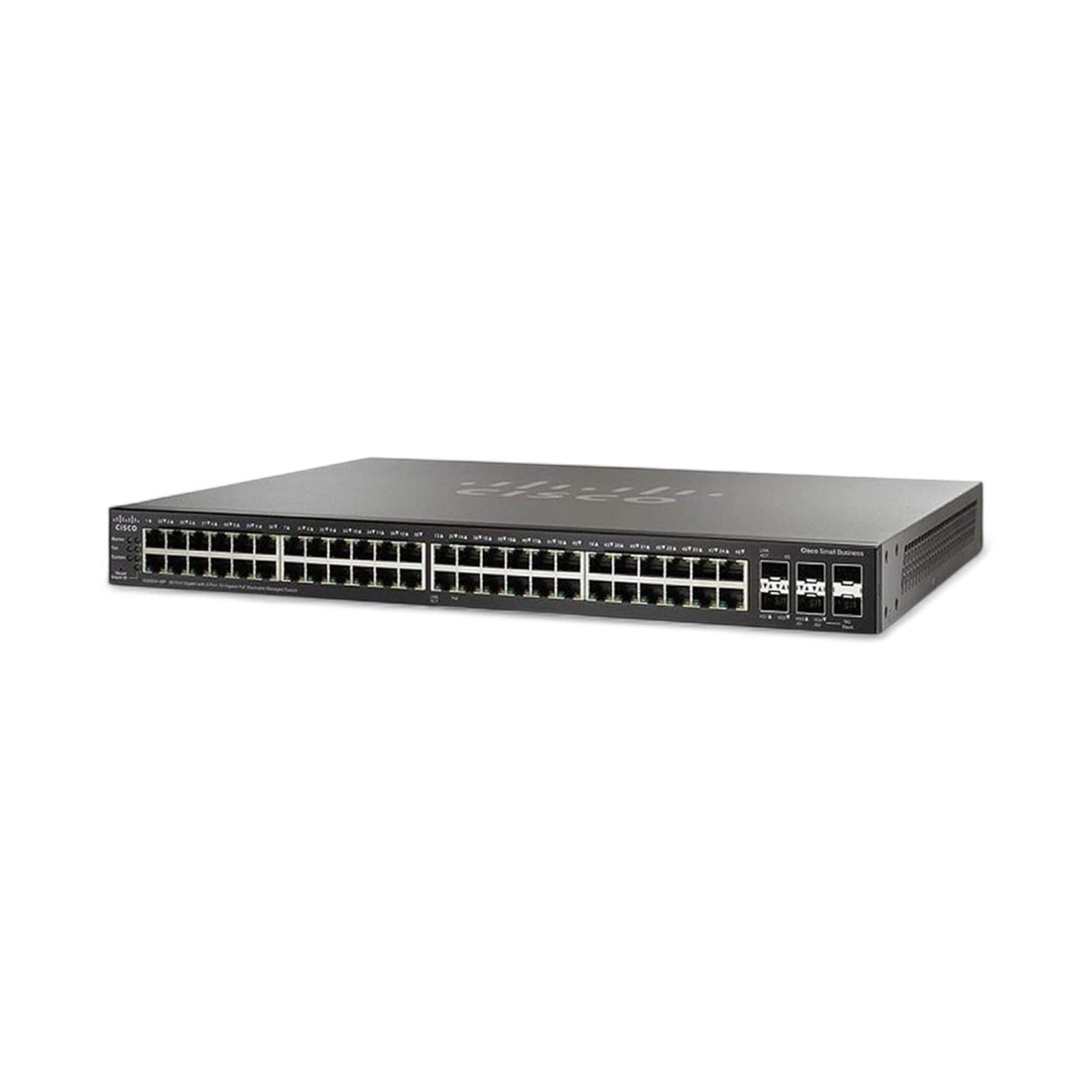 Cisco SG350X - 48x 1Gb BASE-T Port, 2x 10Gb SFP+ Port, POE+, Stackable, P/N: SG350X-48P-K9-EU