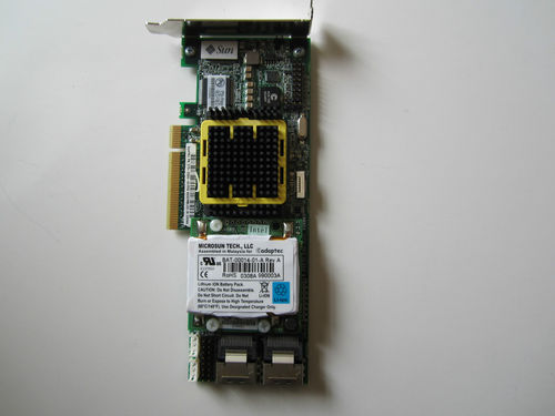 Raid-Controller Sun SAS RAID 0,1,10,1E,5,6,50,5EE,60, 256 MB Cache mit BBU-Batterie P/N:375-3536