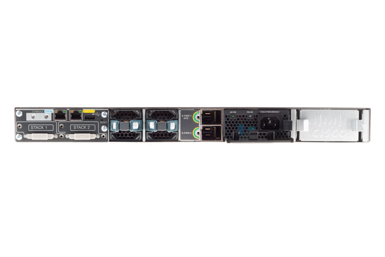 Cisco catalyst WS-C3750X-24T-L, 24ports, back