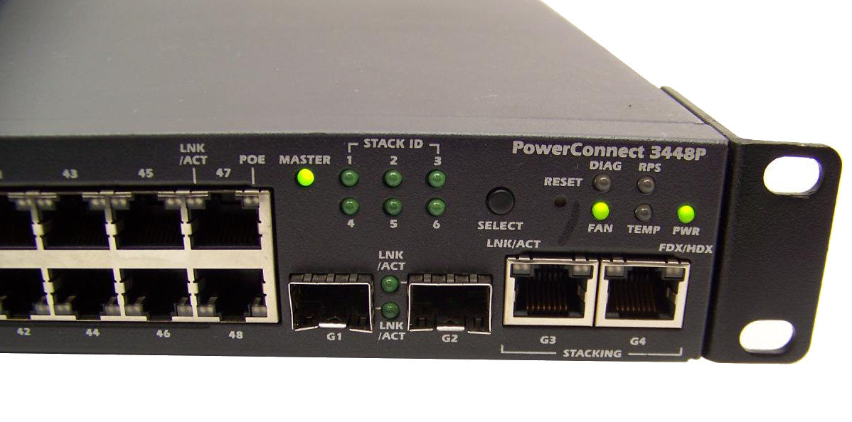 Dell PowerConnect 3448, 48-port 10/100 switch P/N: G5043, 0G5043, TJ930, 0TJ930, YJ045, 0YJ045