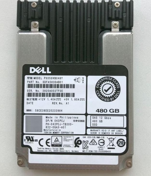 480GB SAS 2.5" 12G RI Dell P/N: 0JGXK2