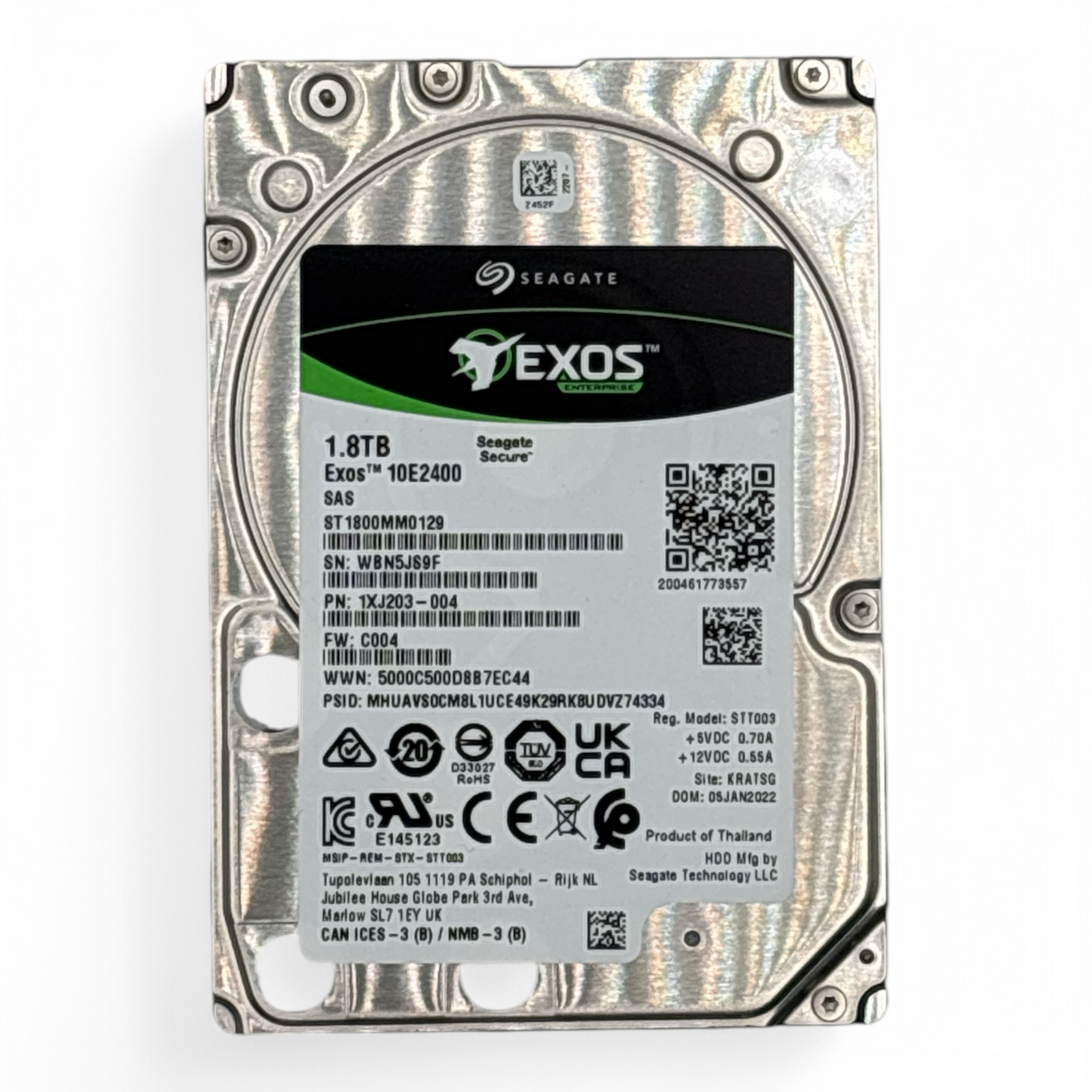 1.8TB HDD 2.5" SAS 12G 10K Seagate ST1800MM0129 P/N: 1XJ203-004