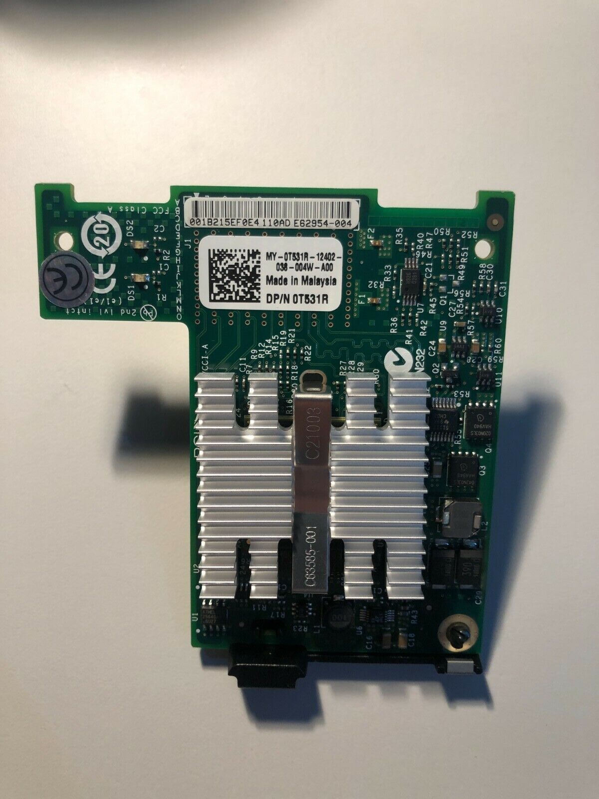 Dell Intel Dual Port 10 Gigabit Mezzanine for M-Series P/N: T531R, 0T531R P/N: E62954-004