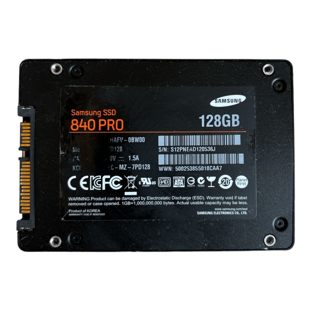 128GB SSD SATA 2.5" 6G Samsung 840 Pro MZ-7PD128 P/N: Z7PD128HAFV-0BW00