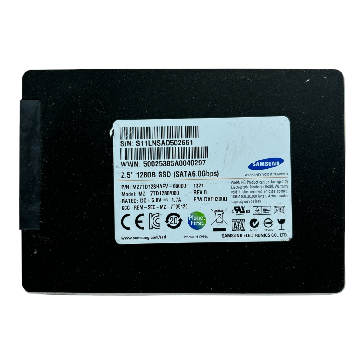 128GB SSD SATA 2.5" 6G Samsung MZ-7TD1280/00000 P/N: MZ7TD128HAFV-00000