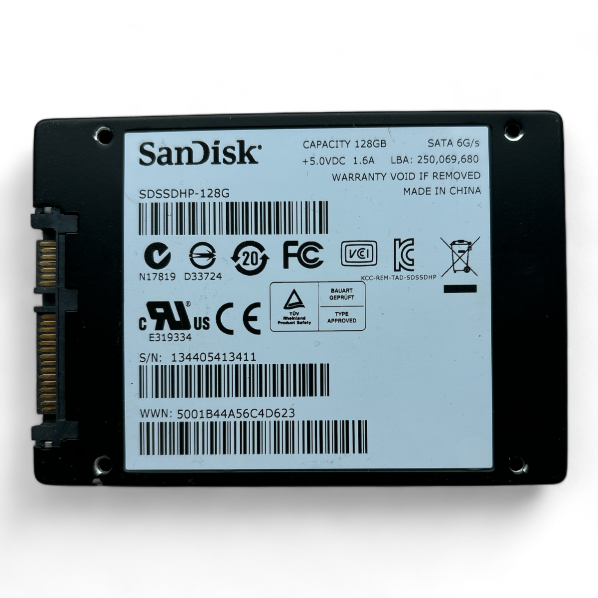 128GB SSD SATA 2.5" 6G SanDisk Ultra Plus P/N: SDSSDHP-128G