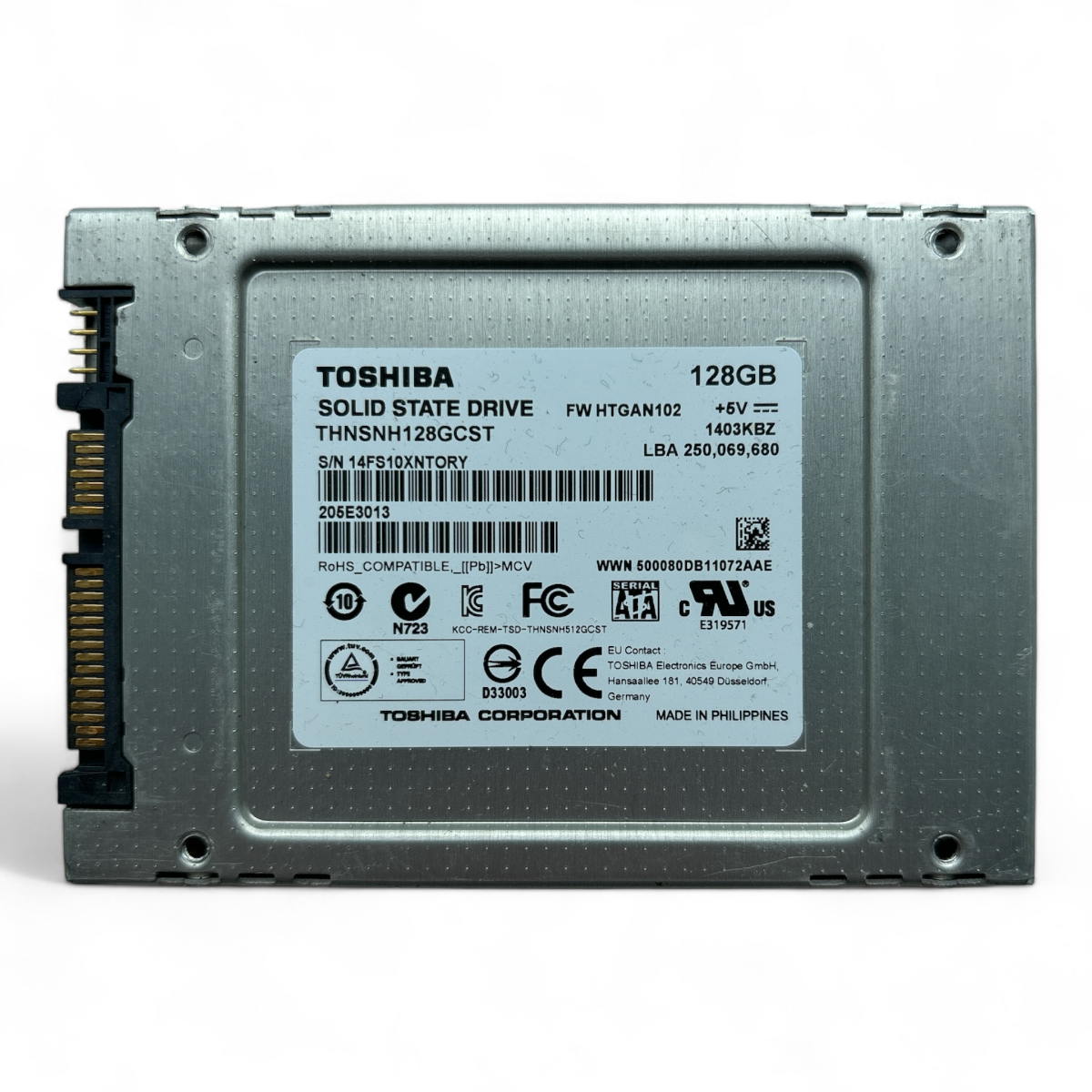 128GB SSD SATA 2.5" 6g Toshiba THNSNH128GCST P/N: 205E3013