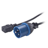 PCE Power Cord IEC-309 16A to IEC320 C19, 220-250V50, 60Hz, 3m P/N: N10044