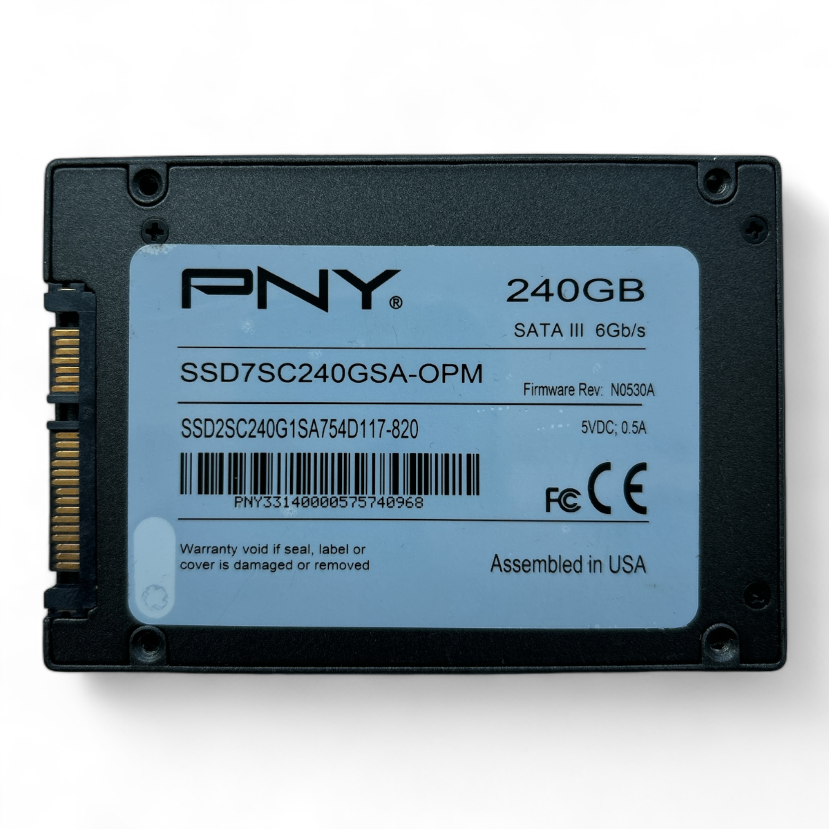 240GB SSD SATA 2.5" 6G PNY SSD7SC240GSA-OPM P/N: SSD2SC240G1SA754D117-820