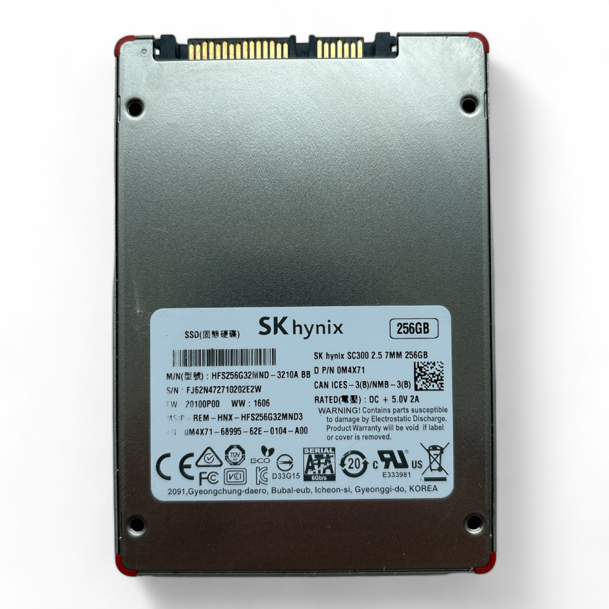 256GB SSD SATA 2.5" SKHynix SC300 Dell P/N: M4X71 0M4X71