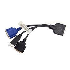 HP Diagnostic Cable Usbx2 VGA KVM SUV P/N: 409496-001NEW