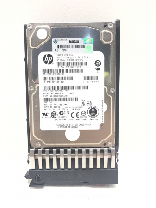 600GB 10K SAS 2 5 inch DP HP 689287-003