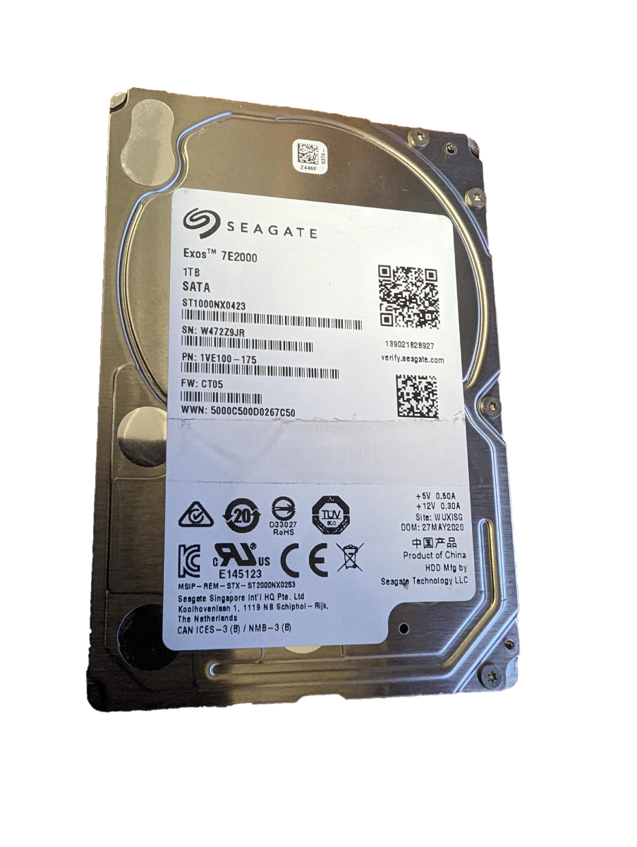 1TB 7.2k 2.5 HDD SATA 6G Seagate Exos 7E2000 ST1000NX0423 P N 1V100 175 ServerLama