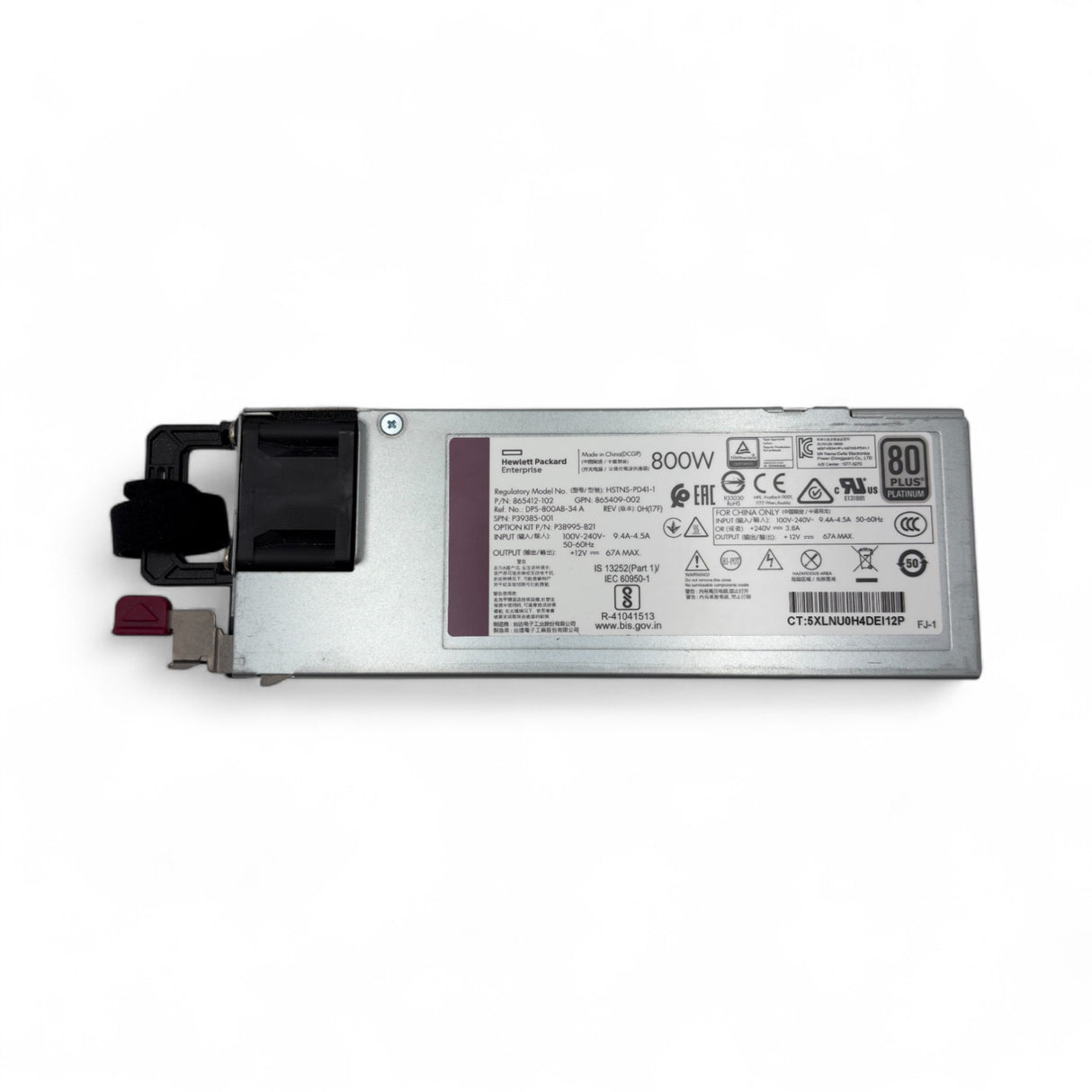 HPE 800W Power Supply Platinum G10 P/N: HSTNS-PD41-1, 865412-102