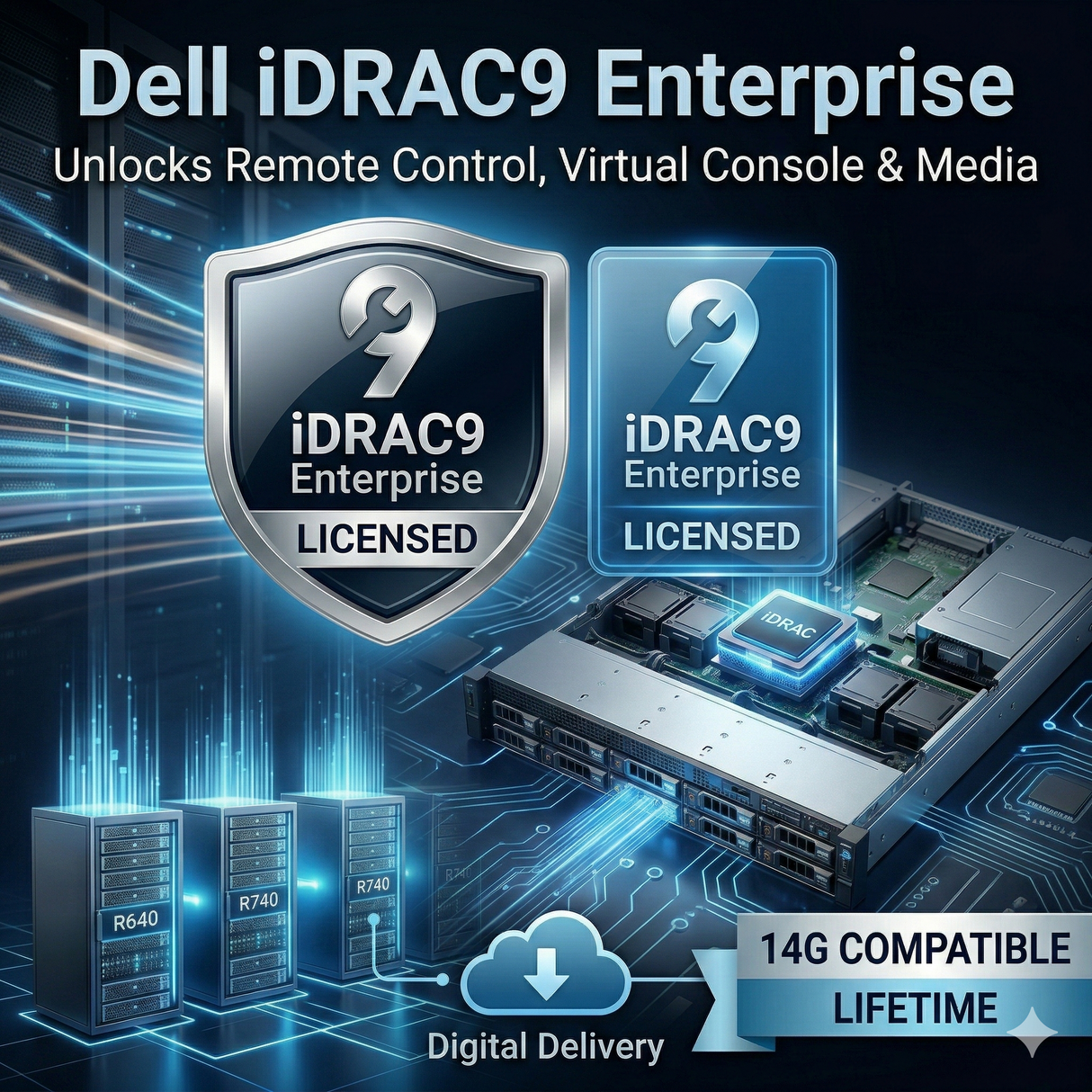 iDRAC 8 Enterprise-Lizenz für Mainstream-Plattformen der 14. Generation (Digitaler Download, Lieferzeit 1–2 Werktage)